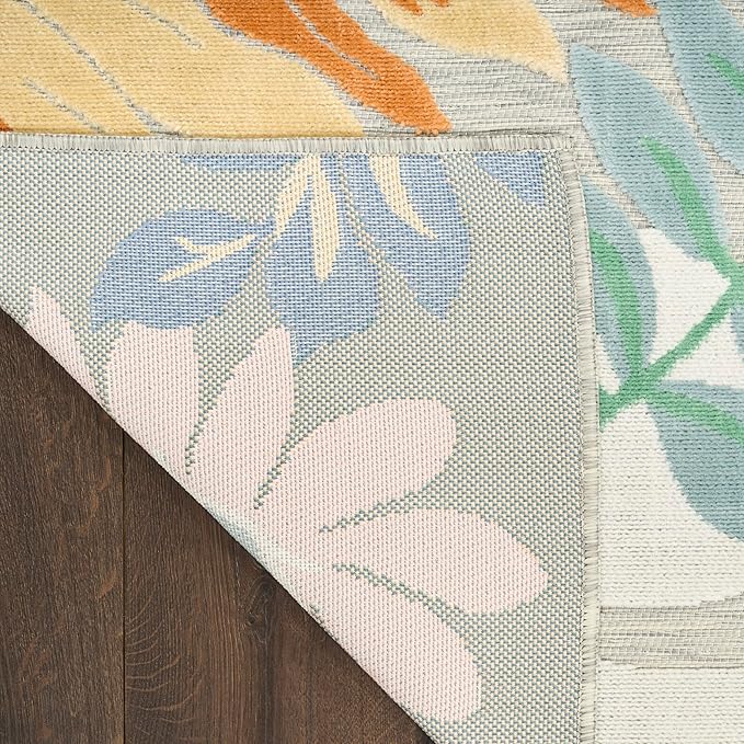 Nourison Home Suncoast Multicolor 7'10" x 9'10" Area Rug - Easy Clean, Non Shedding, Bed Room, Living Room, Dining Room, Kitchen (8' x 10')
