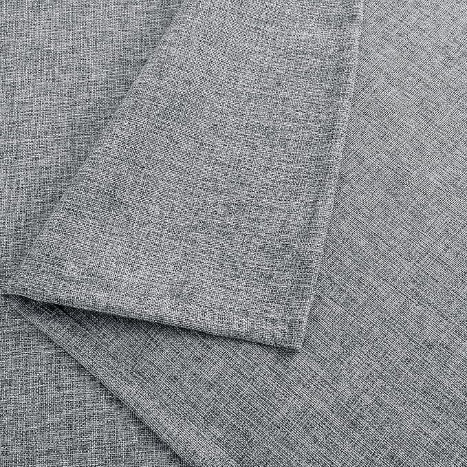 Hiasan Faux Linen Rectangle Tablecloth - Wrinkle and Stain Resistant Washable Table Cloth for Kitchen Dining Room Holiday Table Cover for Party Dinner, Grey, 54 x 108 Inch