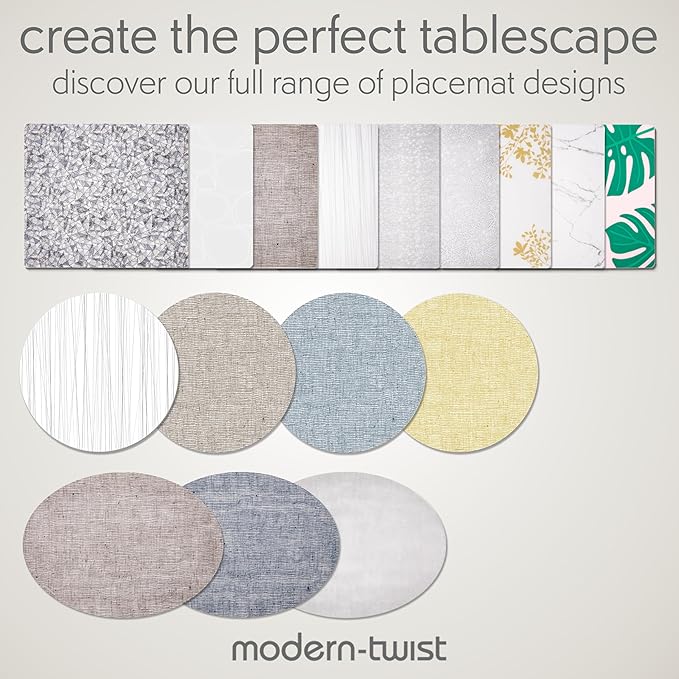 MODERN-TWIST 100% Plastic Free Silicone Tabletop, Dining, Decoration, Modern Design, Placemat Rectangle, Seafoam