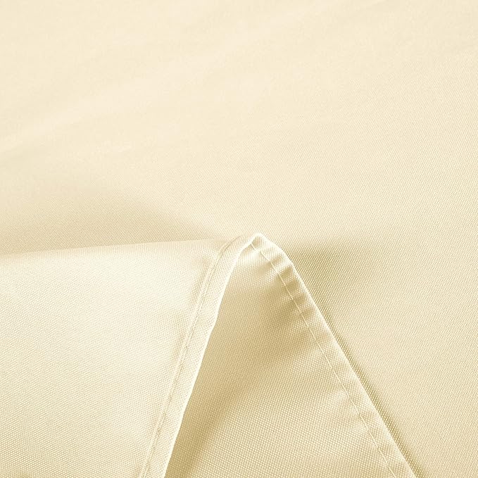 sancua Square Tablecloth - 54 x 54 Inch - Stain and Wrinkle Resistant Washable Polyester Table Cloth, Decorative Fabric Table Cover for Dining Tables, Buffet Parties and Camping, Beige