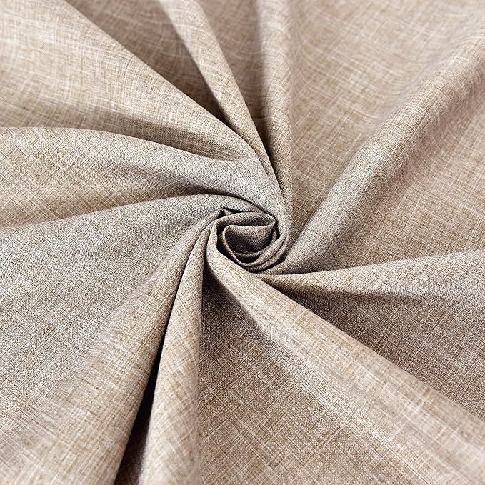 Fitable Faux Linen Tablecloths Rectangle 60 x 120 Inch - 6 Pack Neutral Table Clothes for 8 Foot Tables, Nature Faux Burlap Table Covers for Wedding, Party, Farmhouse, Banquet, Buffet