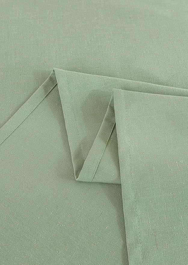 Sage Green Linen Table Cloths for 6 Foot Rectangle Tables Farmhouse Neutral Tablecloth Rectangular Kitchen Decoration Dining Table Cover Washable Water Resistant 60x102