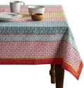 Maison d' Hermine Table Cloth Square Table 100% Cotton 54 x 54 Inches Tablecloth Reusable Decorative for Dining Room Farmhouse Home Valentines Day Decorations Spring Summer - Provence