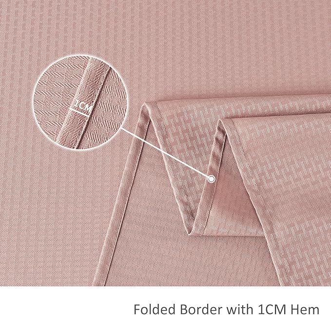 maxmill Tablecloth Weaved Texture Stain Resistant Waterproof, Wrinkle Resistant Washable Table Cloth, Fabric Table Cover for Dining Room, Indoor Outdoor Use, Rectangle 60 x 120 Inch, Pale Blush