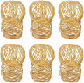 ALPHA Living HOME Gold Napkin Rings 12 Set of Premium 100% Metal, Rust-Resistant Tabletop Décor - Napkin Holders Buckles for Family Dinner, Wedding, Party, Decorations, Banquet, Party, Easter