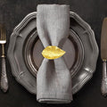 Decozen Set of 12 Gold Napkin Rings in Leaf Design, Festive, Table Decor Setting for Holiday, Wedding, Birthday, Kitchen, Home Decor, Housewarming Gift - Mothers Day Decorations