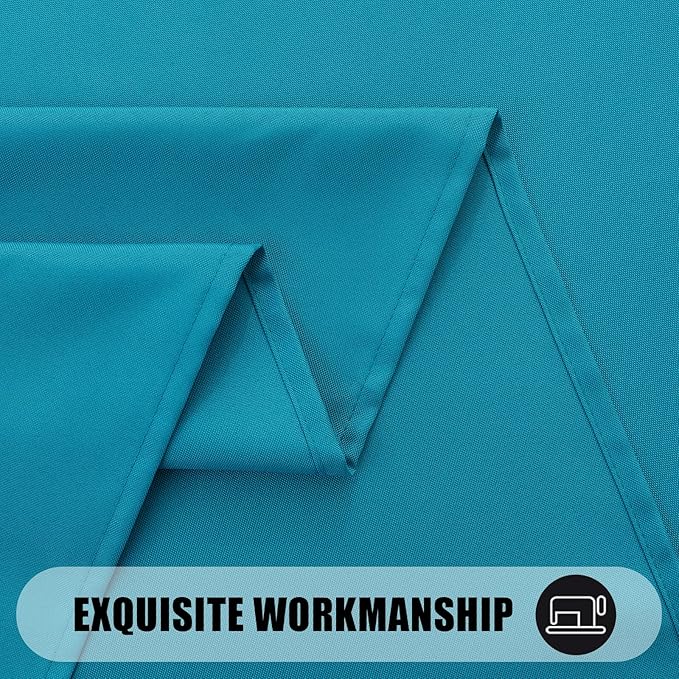 Smiry Rectangle Table Cloth, Waterproof Anti-Scratch Polyester Tablecloth, Decorative Washable Fabric Table Cover for Dining, Buffet, Parties and Outdoor, 54x108, Teal