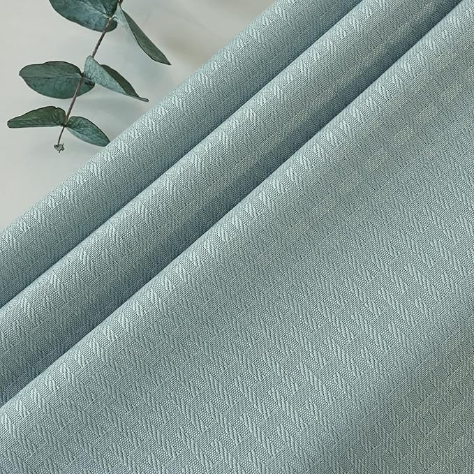 maxmill Square Jacquard Tablecloth Waterproof Spillproof Wrinkle Resistant Soft Weaved Design Table Cloth for Dinner and Party Washable Fabric Cover, Indoor Outdoor Use, 60 x 60 Inch, Dusty Blue