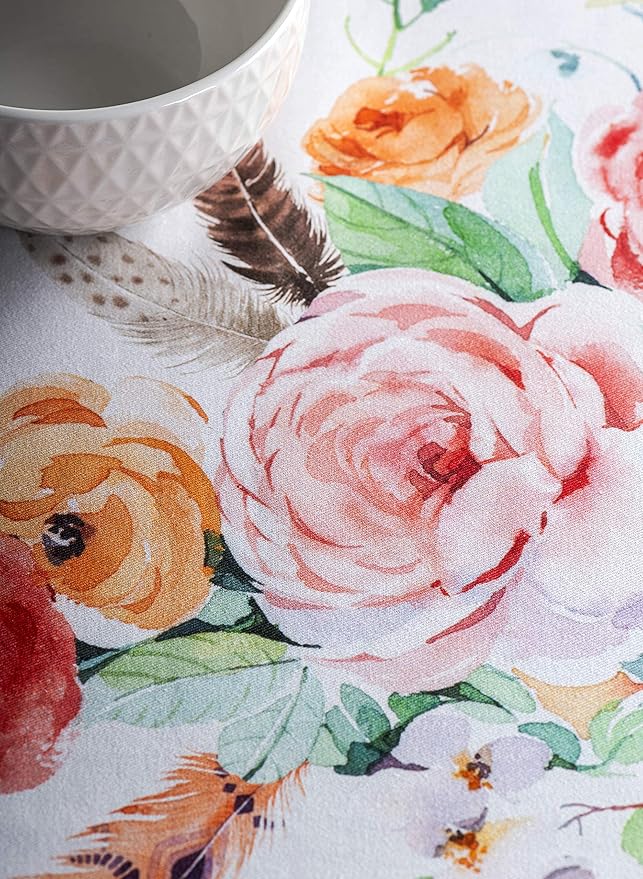 Maison d' Hermine Table Cloth Rectangle Table 100% Cotton 60 x 108 Inches Tablecloth Reusable Decorative for Dining Room Farmhouse Home Valentines Day Decorations Spring Summer - Ibiza - Beige
