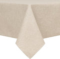 Hiasan Faux Linen Rectangle Tablecloth - Wrinkle and Stain Resistant Washable Table Cloth for Kitchen Dining Room Holiday Table Cover for Party Dinner, Beige, 70 x 108 Inch
