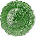allgala 13-Inch 6-Pack Heavy Quality Plastic Round Charger Plates-Reef Green-HD80335