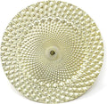 allgala 13-Inch 6-Pack Heavy Quality Round Charger Plates-Peacock Gold-HD80361
