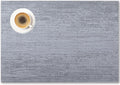 Placemats Set of 12 - Easy Clean Woven Vinyl Placemat for Dining Table, Indoor/Outdoor Place Mats, Washable PVC Table Mats（Gray）