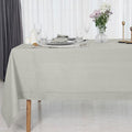 D'Moksha Homes Silver Grey Linen Tablecloth 60 x 120 Inch - 100% Pure Linen Hemstitch Tablecloth for Rectangle Tables - Classic Hemstitch, Machine Washable Table Cloth for Spring, Easter