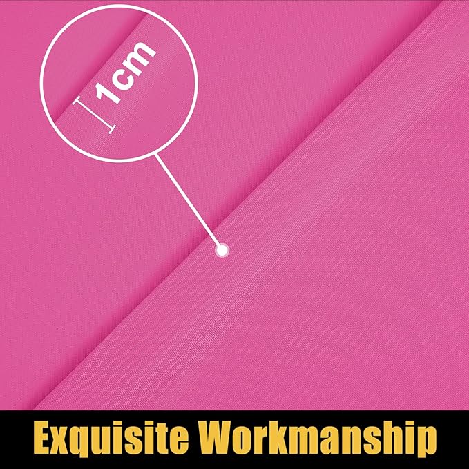 Smiry Rectangle Picnic Table Cloth, Waterproof Elastic Fitted Tablecloths for 5 Foot Tables, Washable Polyester Table Cover for Camping, Indoor and Outdoor (Rose Pink, 30"x60")
