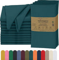 Ruvanti Cloth Napkins Set of 12, 18x18 Inches, 100% Cotton, Washable, Soft & Absorbent, Perfect for Wedding, Christmas, ‎Thanksgiving Dinners - Deep Teal