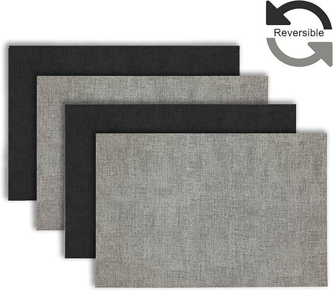 Placemats Set of 4 12" x 18" Heat-Resistant Table Mats for Dining Table Set for 4 Kitchen & Dining Room Decor Farmhouse, Boho, & Modern Style Easy to Clean, Durable & Stylish Table Decor