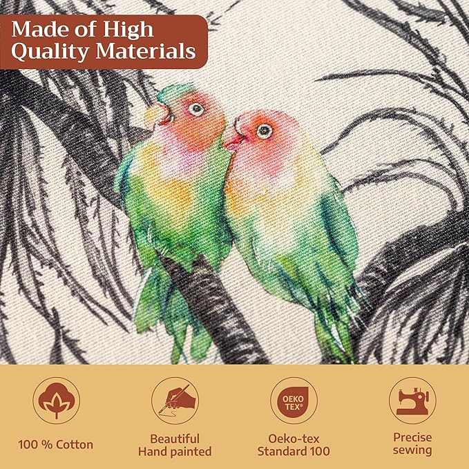 Maison d' Hermine Table Cloth Round Table 100% Cotton 69 Inches Fall Tablecloth Reusable Everyday Use for Thanksgiving Christmas Decorations Dining Farmhouse Party (Amazonia)