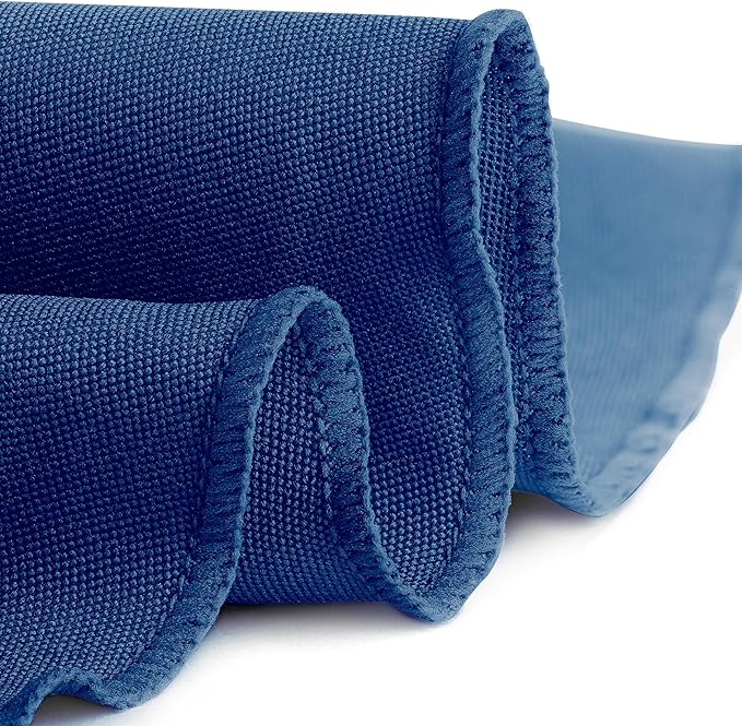 Gee Di Moda Round Tablecloth - 120 Inch Royal Blue Round Table Cloth for 60 to 96 Inch Round Tables - Heavy Duty Washable Fabric - for Buffet Table, Holiday Party, Dinner, Wedding & Baby Shower