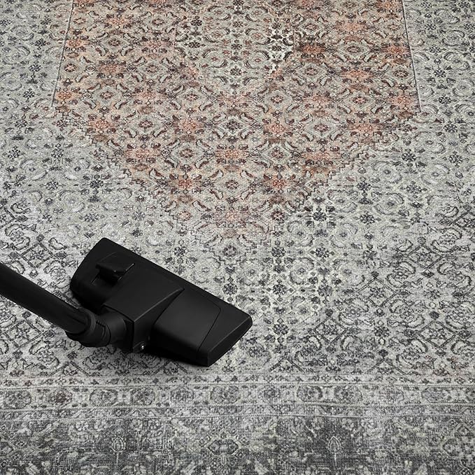 Keen Home Design 2x7 Rug - Machine Washable Runner Rug with Non-Slip Backing, Ideal for Hallway, Entryway, Kitchen, Laundry Room - Vintage, Easy Clean, Durable, Low Pile - (2'6" x 7')
