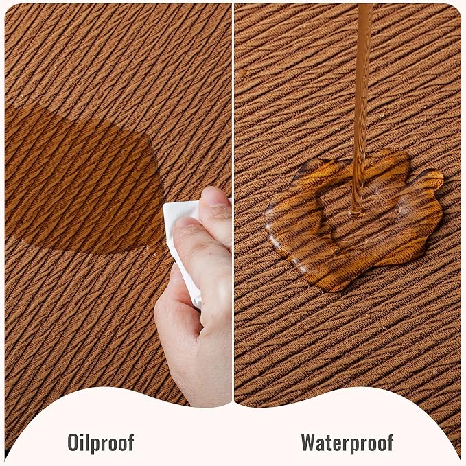 Jovono Faux Leather Placemats Set of 4, Waterproof Washable Table Mats, Easy-Clean Heat Resistant Kitchen Vinyl Place Mat for Dining Table, Restaurant, Indoor, 17.8"x11.8", Brown