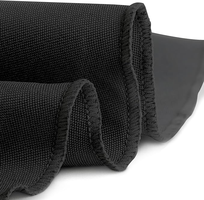 Gee Di Moda Round Tablecloth - 120 Inch Black Round Table Cloth for 60 to 96 Inch Round Tables - Heavy Duty Washable Fabric - for Buffet Table, Holiday Party, Dinner, Wedding & Baby Shower