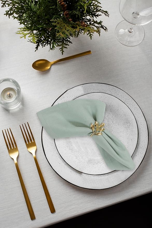 ACCENTHOME Accent Home 100% Cotton Napkins, Delicate Cloth Napkins for Dinners, Parties and Weddings，18 x 18 Inch Set of 12 - Teal