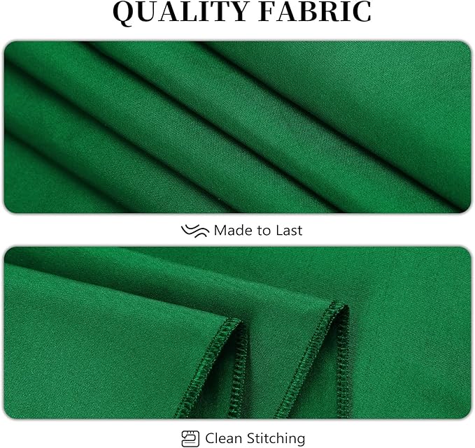 8 Pack Green Table Cloth 60 x 126 Inch Rectangular Tablecloth for 8 Foot Rectangle Tables, Wrinkle Resistant Washable Rectangle Fabric Table Covers for Wedding Party Banquet Buffet and Camping