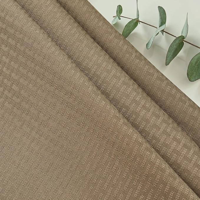 maxmill Weaved Texture Tablecloth Water Resistance Antiwrinkle Spillproof Soft Washable Table Cloth for Dining Room, Buffet Banquet Parties Holiday Dinner, Rectangular 60 x 108 Inch, Brown