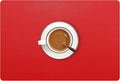 Wipeable Placemats Leather Table Mats Waterproof Heat-Resistant Easy to Clean for Dining Table Set Kitchen Table (2, Red)