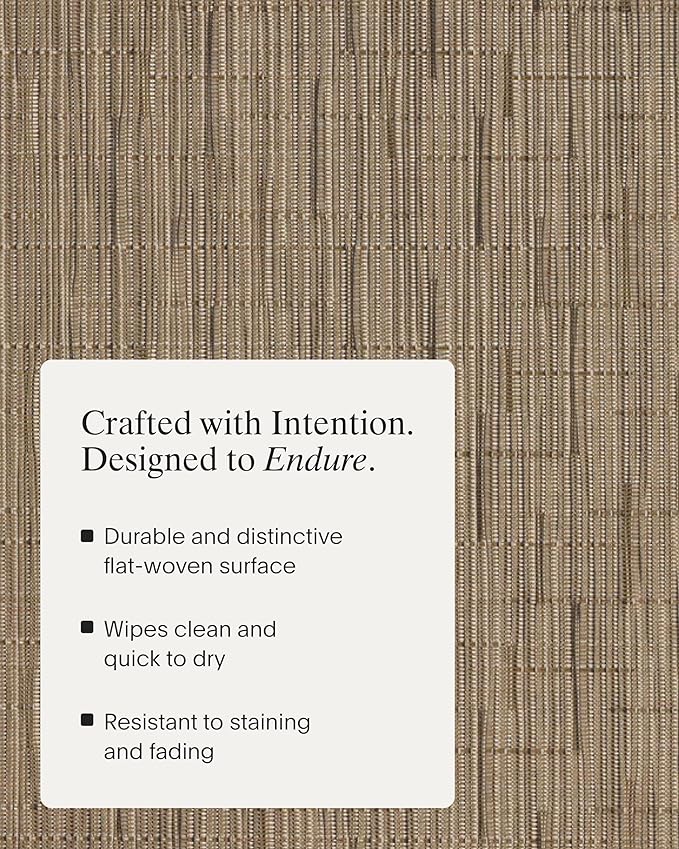 Chilewich Bamboo Placemats Set of 4 - Round Woven Placemats - Reusable, Stain-Resistant, Indoor/Outdoor Tabletop Protection - 15" - Camel