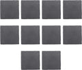 Sohag Square Slate Coasters Set of 10, Bulk Pack - Table Decor, Kitchen Decor, Wedding Favors - Black