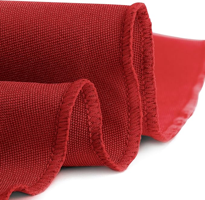 Gee Di Moda Round Tablecloth - 108 Inch Red Round Table Cloth for 48 to 72 Inch Round Tables - Heavy Duty Washable Fabric - for Buffet Table, Holiday Party, Dinner, Wedding & Baby Shower