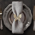 Decozen Set of 8 Gold Napkin Rings in Butterfly Design Festive Table Decor Setting for Holiday Wedding, Birthday, Kitchen, Home Decor Housewarming Gift - Mothers Day Decorations