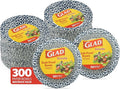 Glad Disposable Paper Bowls With Blue Mosaic Design, 16 Ounces, Soak Proof, Cut-proof, Microwaveable, 300 Count