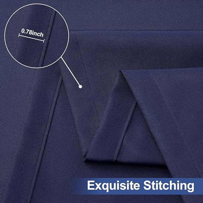 homing 2 Pack Rectangle Table Cloth, Elastic Fitted Fabric Tablecloth Fits for 5 Foot Folding Tables, Washable Table Cover for Picnic, Camping, Indoor & Outdoor (Navy Blue, 30" x 60")