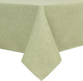 Hiasan Faux Linen Rectangle Tablecloth - Wrinkle and Stain Resistant Washable Table Cloth for Kitchen Dining Room Holiday Table Cover for Dinner, Green, 54 x 108 Inch