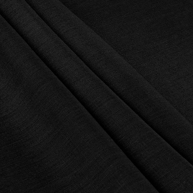 D'Moksha Homes Black Linen Tablecloth 54 x 72 Inch - 100% Pure Linen Tablecloth for Rectangle Tables - Machine Washable Table Cloth for Spring, Easter