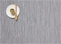 Chilewich Bamboo Placemats Set of 4 - Woven Rectangle Placemats - Reusable, Stain-Resistant, Indoor/Outdoor Tabletop Protection - 19" x 14" - Fog
