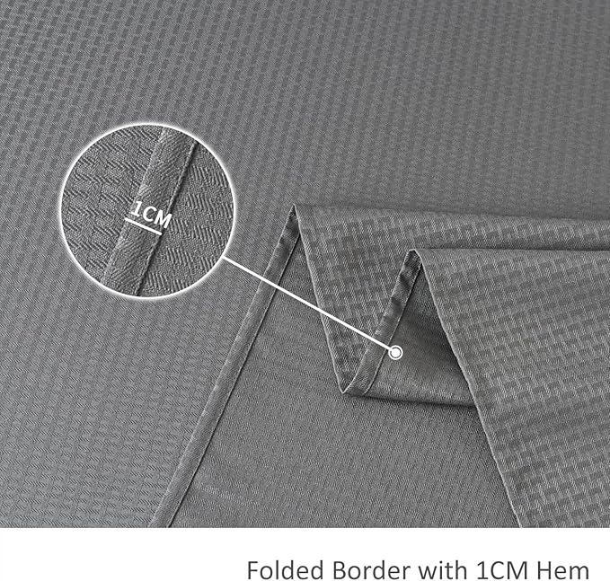 maxmill Rectangle Tablecloth Weaved Texture Design Water Resistant Spill-Proof Soft Washable Table Cloth for Dining Room Decoration, Banquet Parties Event Holiday Dinner, 52 x 84 Inch Charcoal Gray
