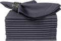 Bedding Craft Cotton Cloth Dinner Napkins Set of 12 – 18x18 Steel Grey with Hemstitched Mitered Corners – Machine Washable Reusable Napkins for Thanksgiving & Christmas