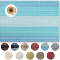 Placemats Set of 8 - Easy Clean Woven Vinyl Placemats for Dining Table, Indoor/Outdoor Place Mats, Washable PVC Table Mats（Ocean Geode）