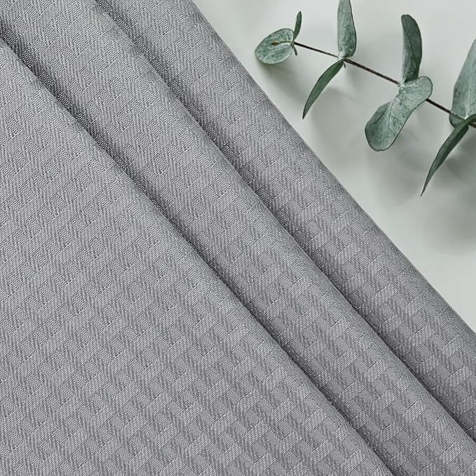 maxmill Square Tablecloth Weaved Texture Stain Resistant Waterproof Wrinkle Free Washable Soft Table Cloth, Decorative Fabric Table Cover for Dining Room Dinner Parties, 52 x 52 Inch, Light Grey