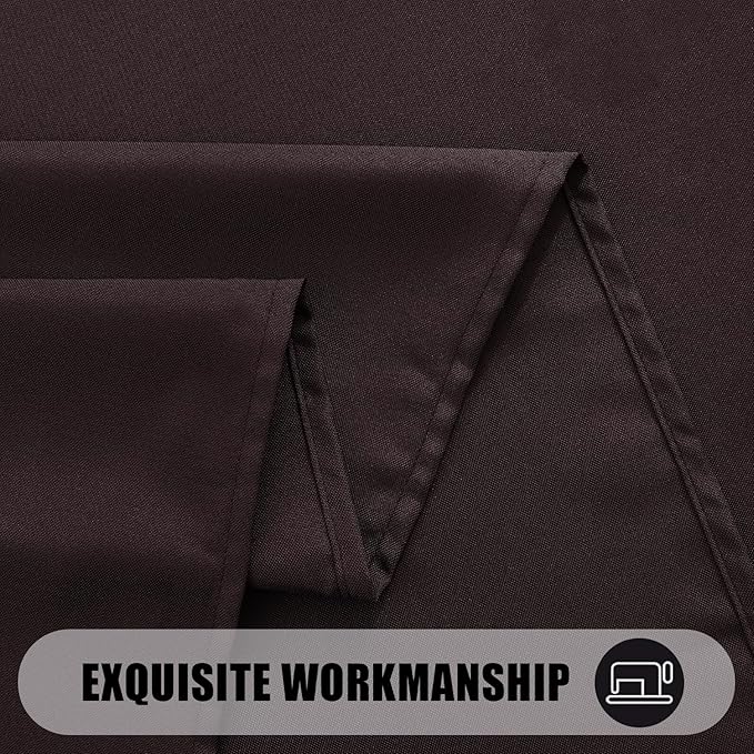 Smiry Rectangle Table Cloth, Waterproof Anti-Scratch Polyester Tablecloth, Decorative Washable Fabric Table Cover for Dining, Buffet, Parties and Outdoor, 52x70, Coffee