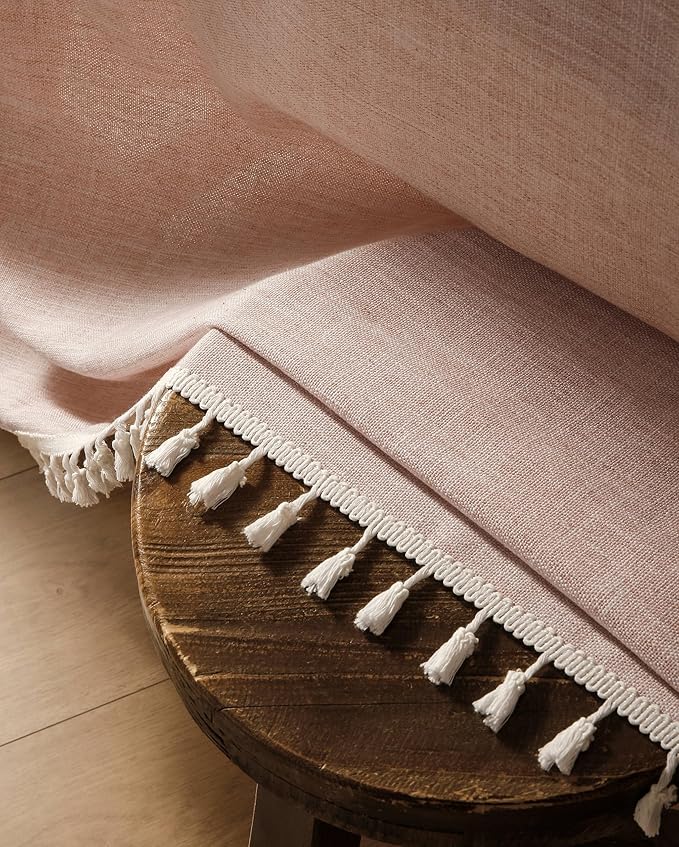 ZeeMart Contrast Linen Round Tablecloth 52 Inch Orange, Farmhouse Style Round Table Cloth Heavy Weight Burnt Orange Fall Tablecloths, Water Resistant Burlap Table Cloths
