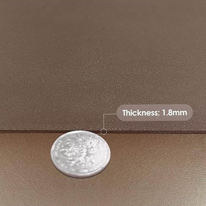 Leather Dresser Cover,1.8mm Thick,14x90 Inch,Dresser Protector Top,Dresser Top Protector,Dresser Cover Top,Dresser Top Cover,Dresser Cover Top for Bedroom.(Mud Color+Champagne Gold,14x90)