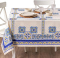 Maison d' Hermine Premium Table Cloth Rectangle Table 100% Combed Cotton 108 x 70 Inches Tablecloth Reusable Decorative for Dining Room, Farmhouse, Home, Party, Festive & Wedding - Sciacca