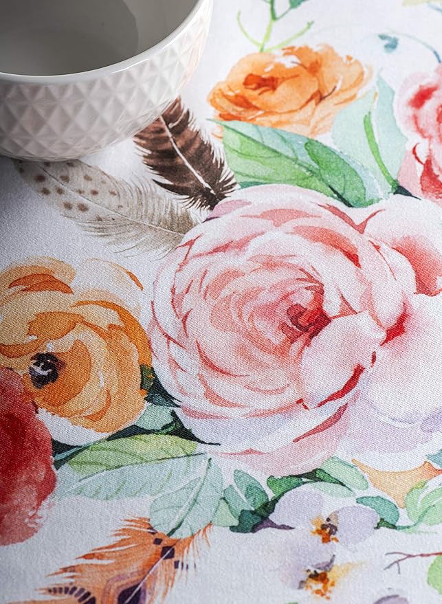 Maison d' Hermine Table Cloth Rectangle Table 100% Cotton 60 x 120 Inches Tablecloth Reusable Decorative for Dining Room Farmhouse Home Valentines Day Decorations Spring Summer - Ibiza - Beige