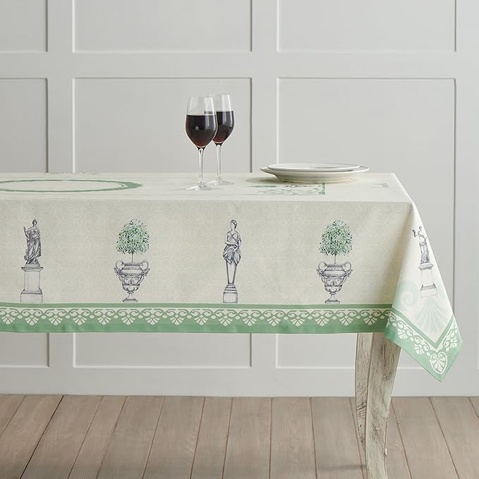Maison d' Hermine Table Cloth Rectangle Table 100% Cotton 60 x 90 Inches Tablecloth Reusable Decorative for Dining Room Farmhouse Home Valentines Day Decorations Spring Summer - Jardin Du Roy