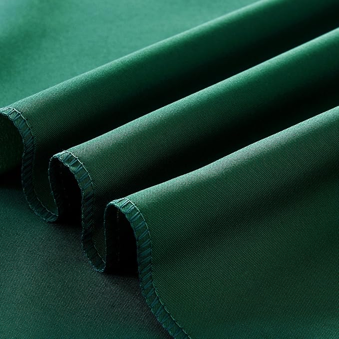 6-Pack Round 120-inch Blackish Green Table Cloths, Solid Stain and Wrinkle Resistant Circular Tablecloth, Premium Plain Weave Polyester Fabric Table Linen Covers for Hotel, Banquet